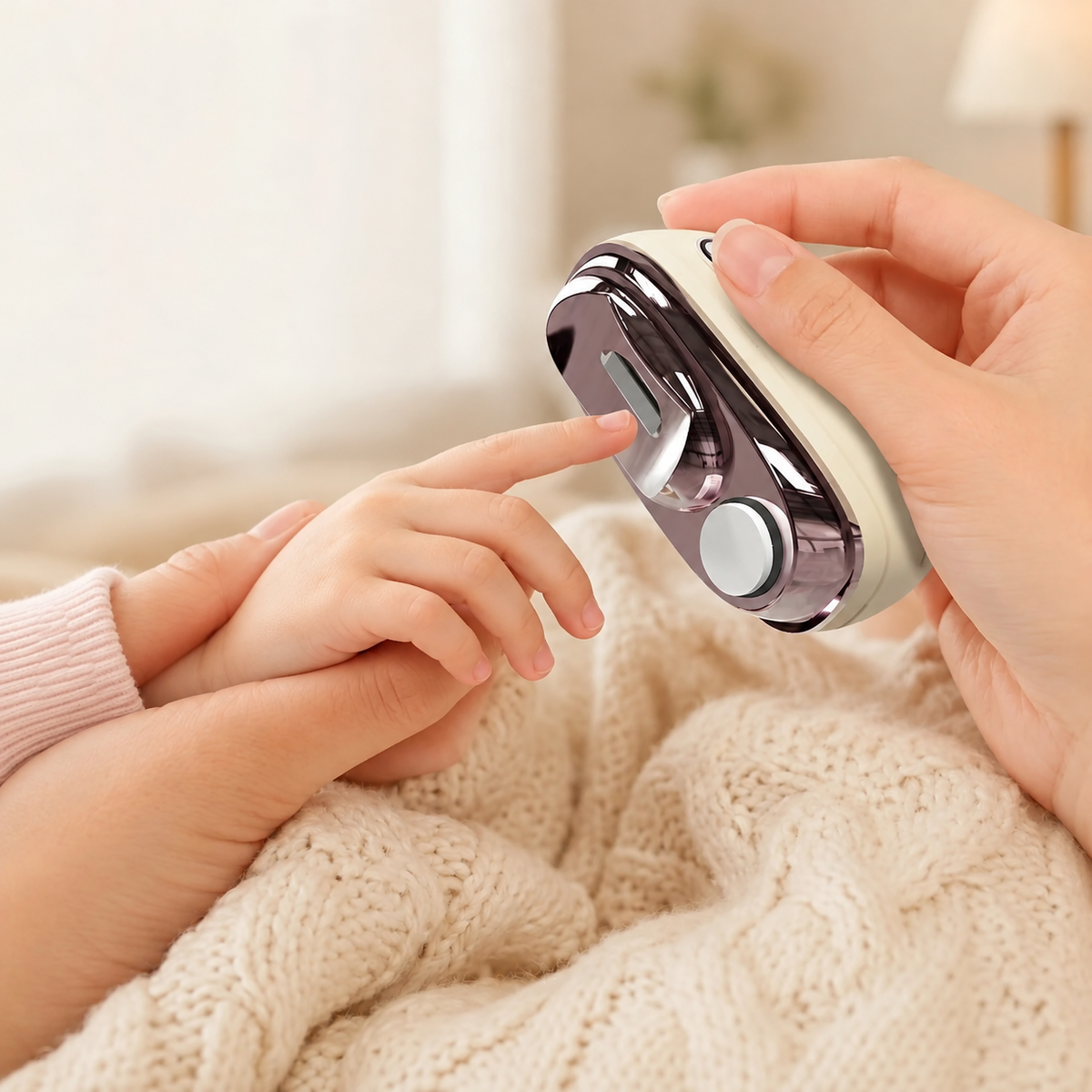 Elektrischer Nagelknipser 2-in-1 mit Auffangfach & LED – für Finger- und Fußnägel