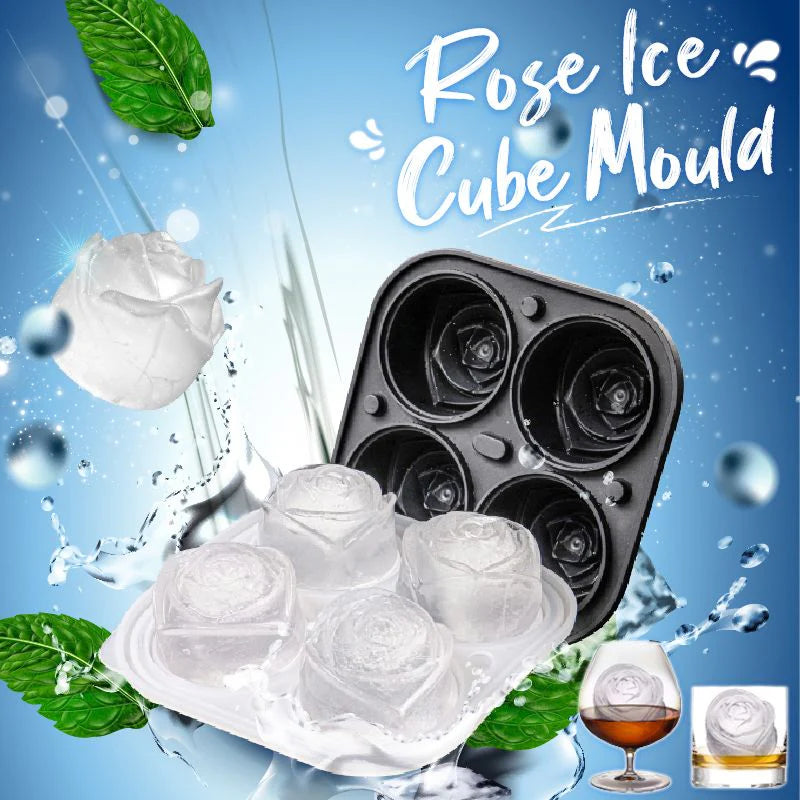 Eiswürfelform Rosen 3D Silikon 6 cm