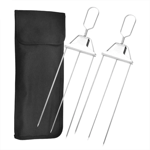 Grill Skewer Set with Scraper (Set of 3)