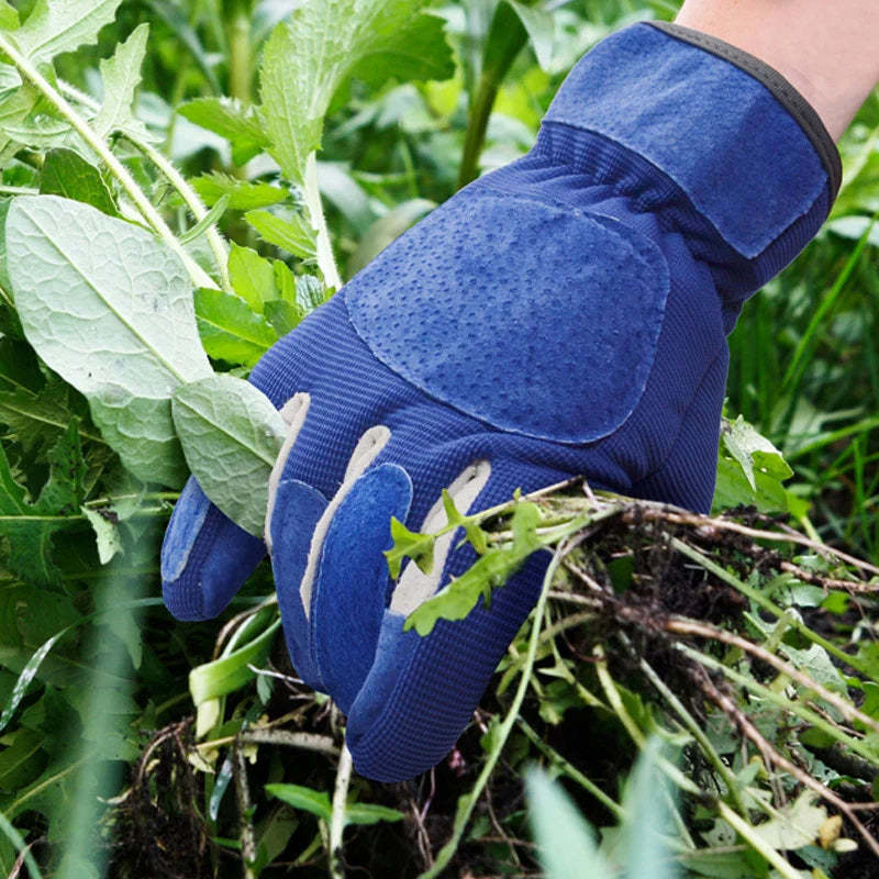 Gartenhandschuhe mit Rindsleder-Verstärkung – Dornenschutz