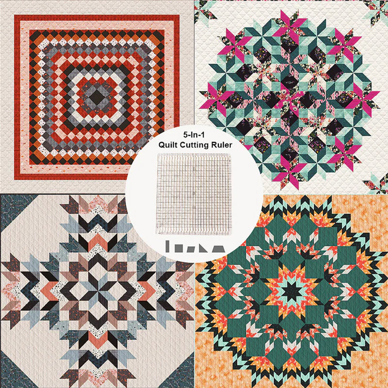 Quilt-Lineal 5-in-1 – Präzises Schneiden von Stoffen