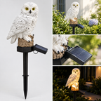 Solar-Gartenleuchte Eule mit Erdspieß
