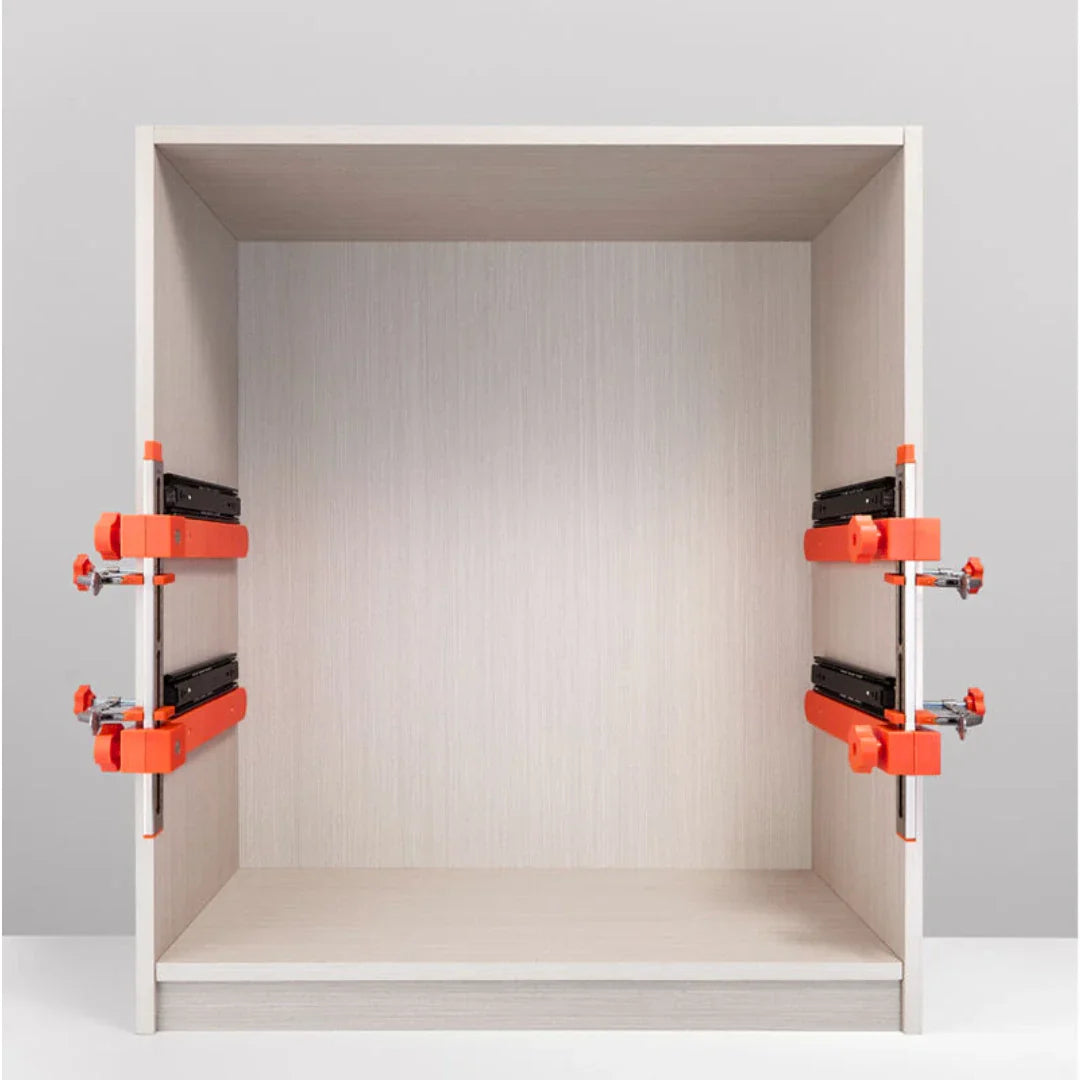 Tensioning device for drawer slides – precise installation