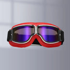 Motorradbrille Vintage-Stil mit verstellbarem Gummiband