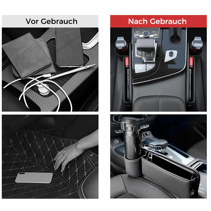 Auto-Organizer für Sitzlücke mit Getränkehalter
