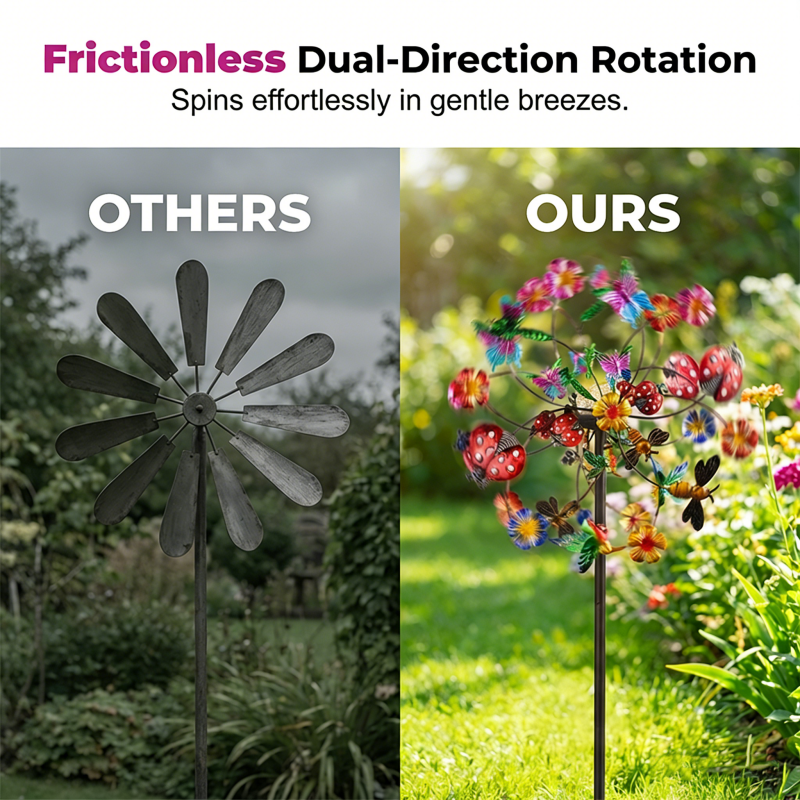 Kinetic Wind Spinner Garden – Rotating Garden Decoration