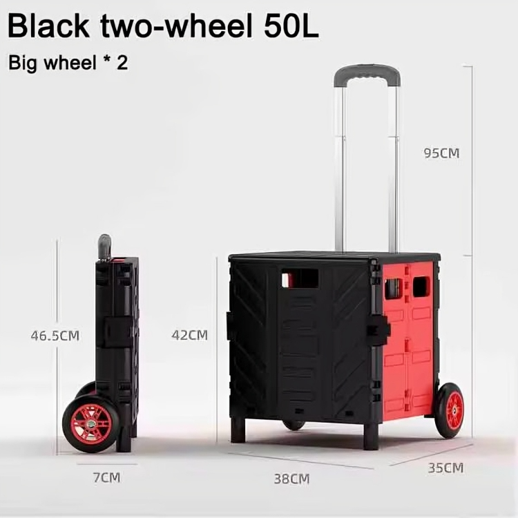 Foldable transport trolley with stair wheels