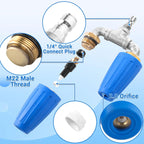 High-pressure double nozzle with turbo function