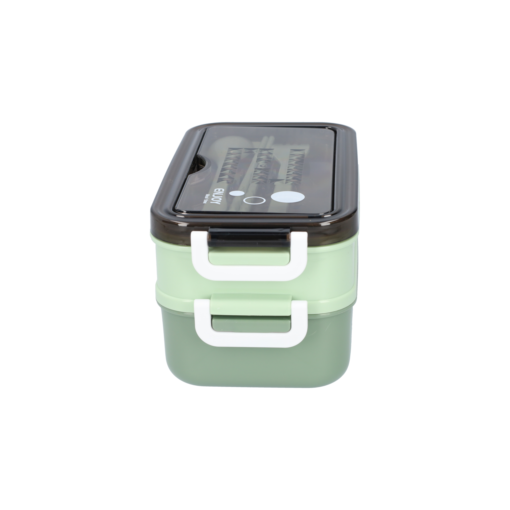 3-tier bread box with soup container and cutlery