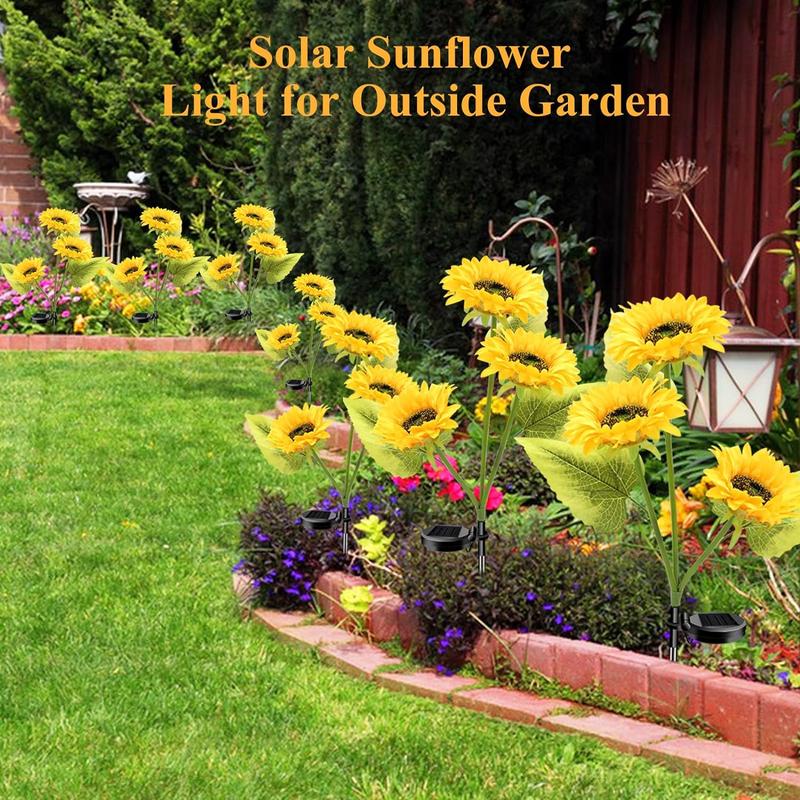 Solar-Sonnenblumenleuchte für Garten und Terrasse