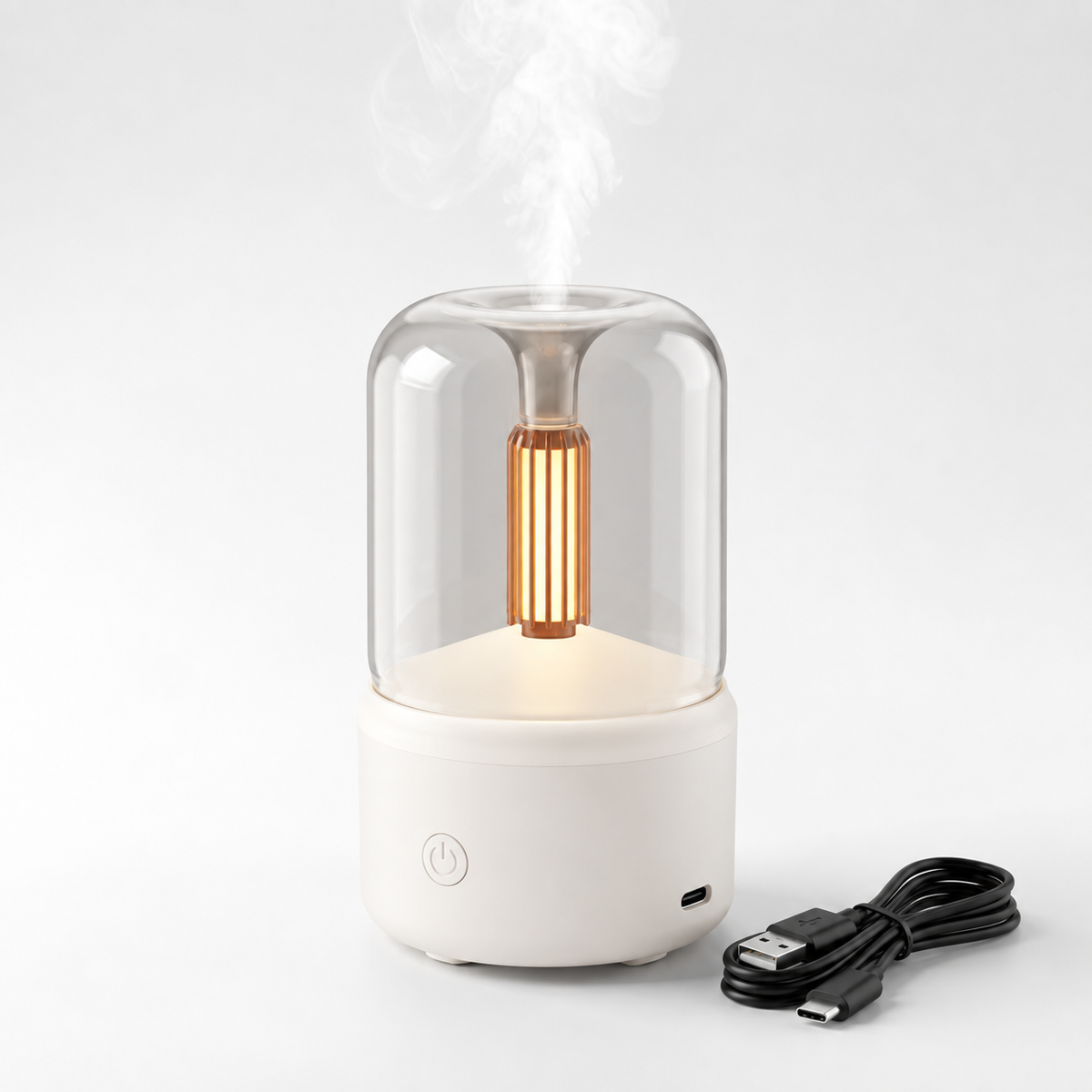Aroma-Diffuser mit Kerzenlicht-Effekt und Luftbefeuchter