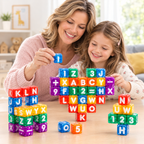 Magnetische Buchstabenwürfel 40-teilig mit Zahlen