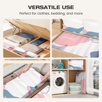 Vacuum storage bags for clothing and bedding