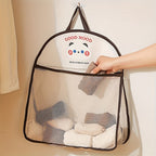 Mesh storage bag with cute animal motifs – foldable