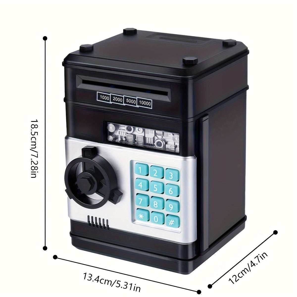 Electronic savings box with code
