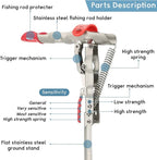 Angelrutenhalter mit Biss-Sensor für Strand und Ufer
