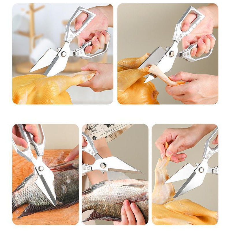 Kitchen scissors stainless steel with ergonomic handles