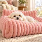 Plush pet bed in sofa design – Cozy retreat for cats & dogs