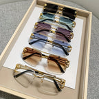 Randlose Sonnenbrille Herren mit Tigerdesign