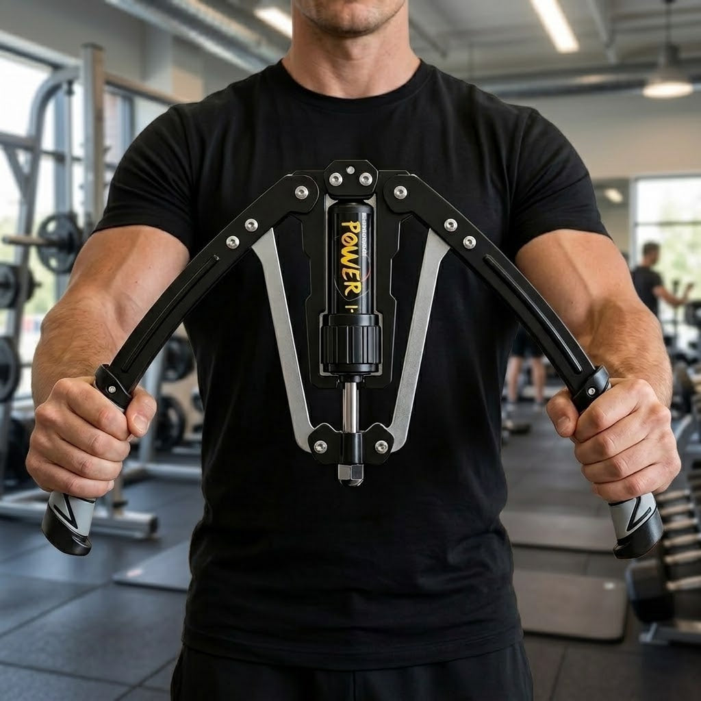 Hydraulic arm trainer with adjustable resistance - chest & forearm trainer
