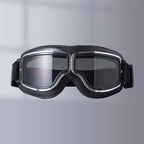 Motorradbrille Vintage-Stil mit verstellbarem Gummiband