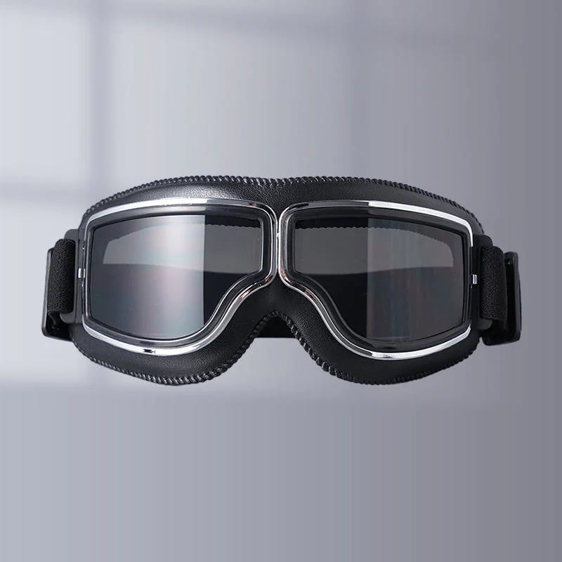 Motorradbrille Vintage-Stil mit verstellbarem Gummiband