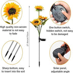 Solar-Sonnenblumenleuchte für Garten und Terrasse