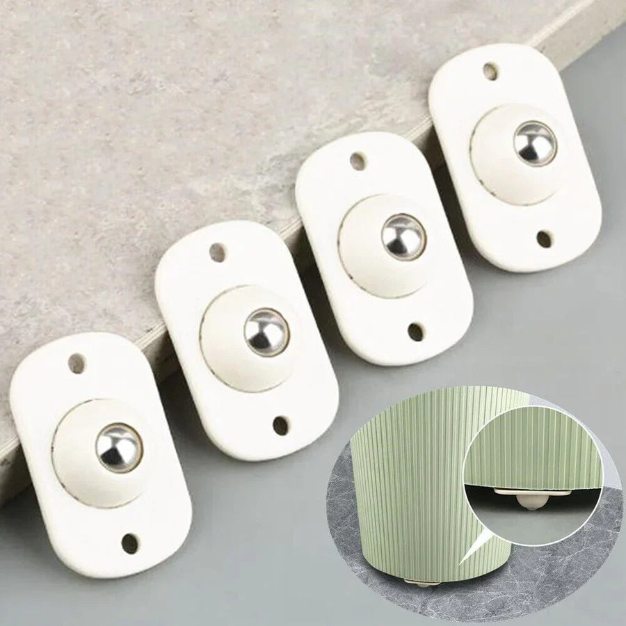 Furniture glides with ball bearings – Self-adhesive for cabinets and tables - Set of 8