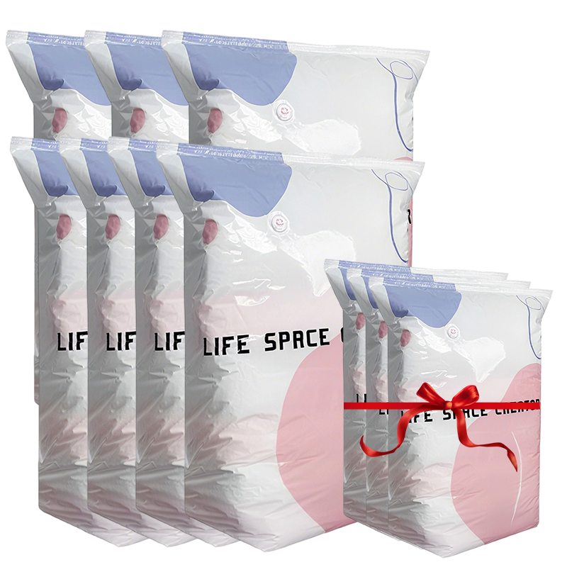 Vacuum storage bags for clothing and bedding