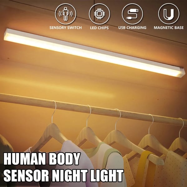 LED sensor light with motion detector – magnetic mount