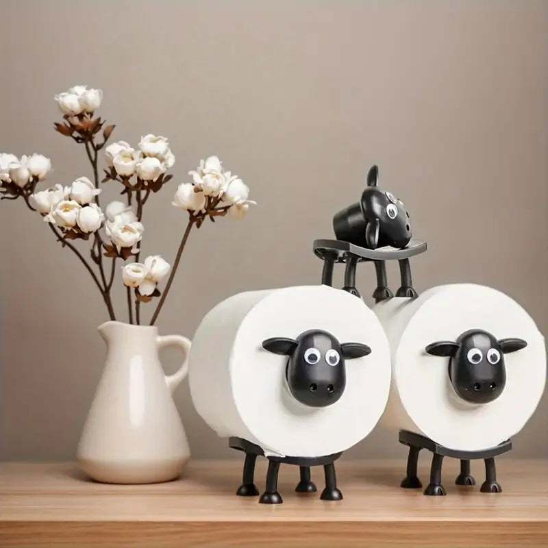 Sheep Toilet Paper Holder – Decorative Freestanding Set of 2