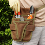 Garden tool belt with multiple compartments