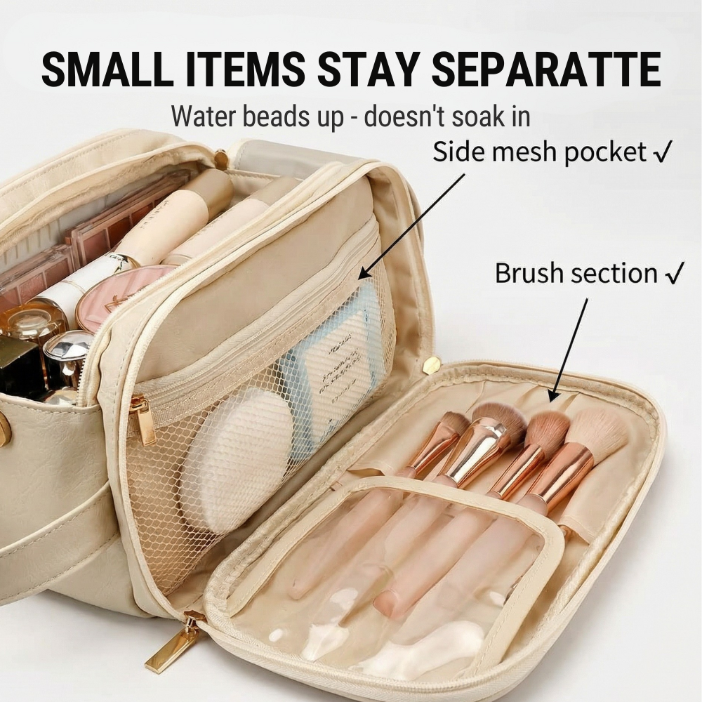 Make-up Organizer mit flachem Öffnungsdesign
