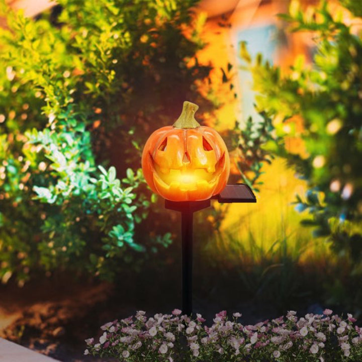 Solar-Kürbislaterne für den Garten – Warmes Halloween-Licht