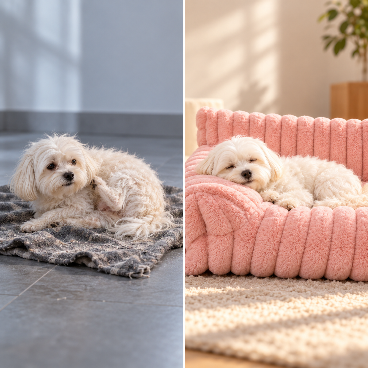 Plush pet bed in sofa design – Cozy retreat for cats & dogs