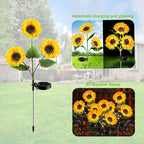 Solar-Sonnenblumenleuchte für Garten und Terrasse