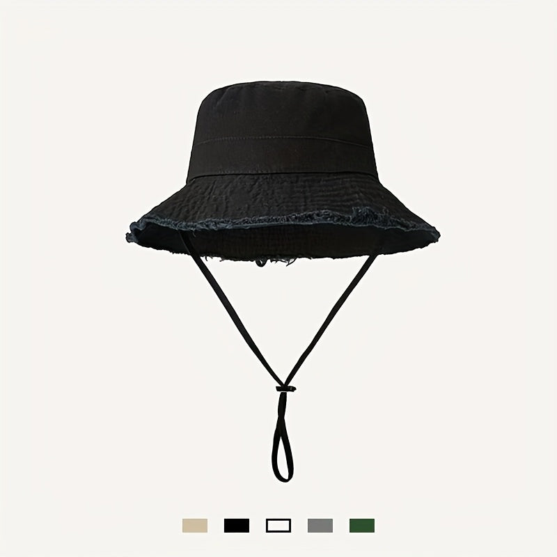 Bucket Hat Baumwolle mit verstellbarem Zugband