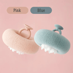 Shower sponge with massage particles and handle