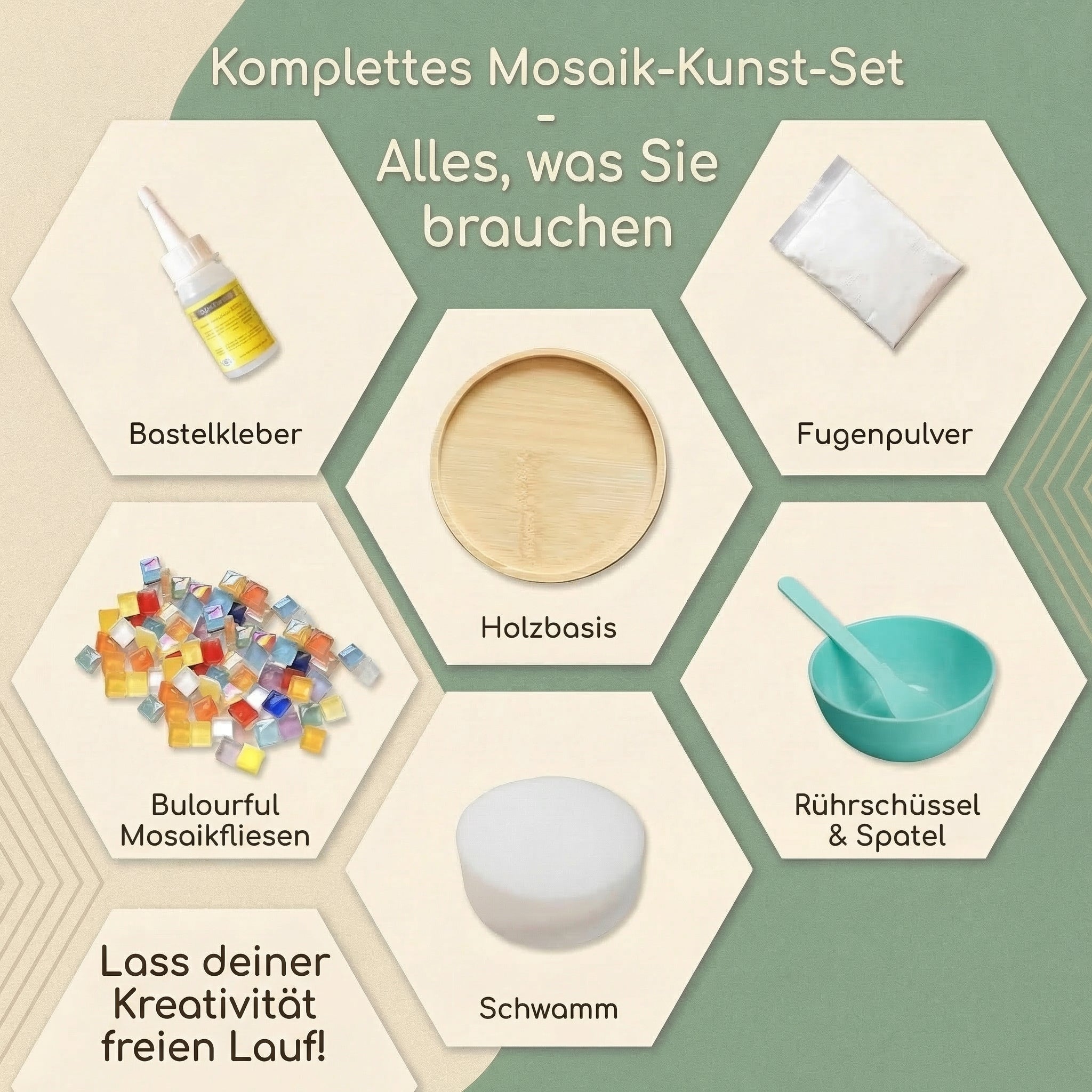 Mosaic Coaster Craft Kit for Families