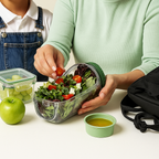Salatbehälter mit Schichtensystem – Auslaufsicher