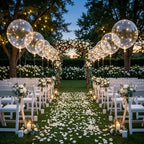 LED balloon lights 10-piece set - atmospheric decorations for gardens & parties, with no outlet needed
