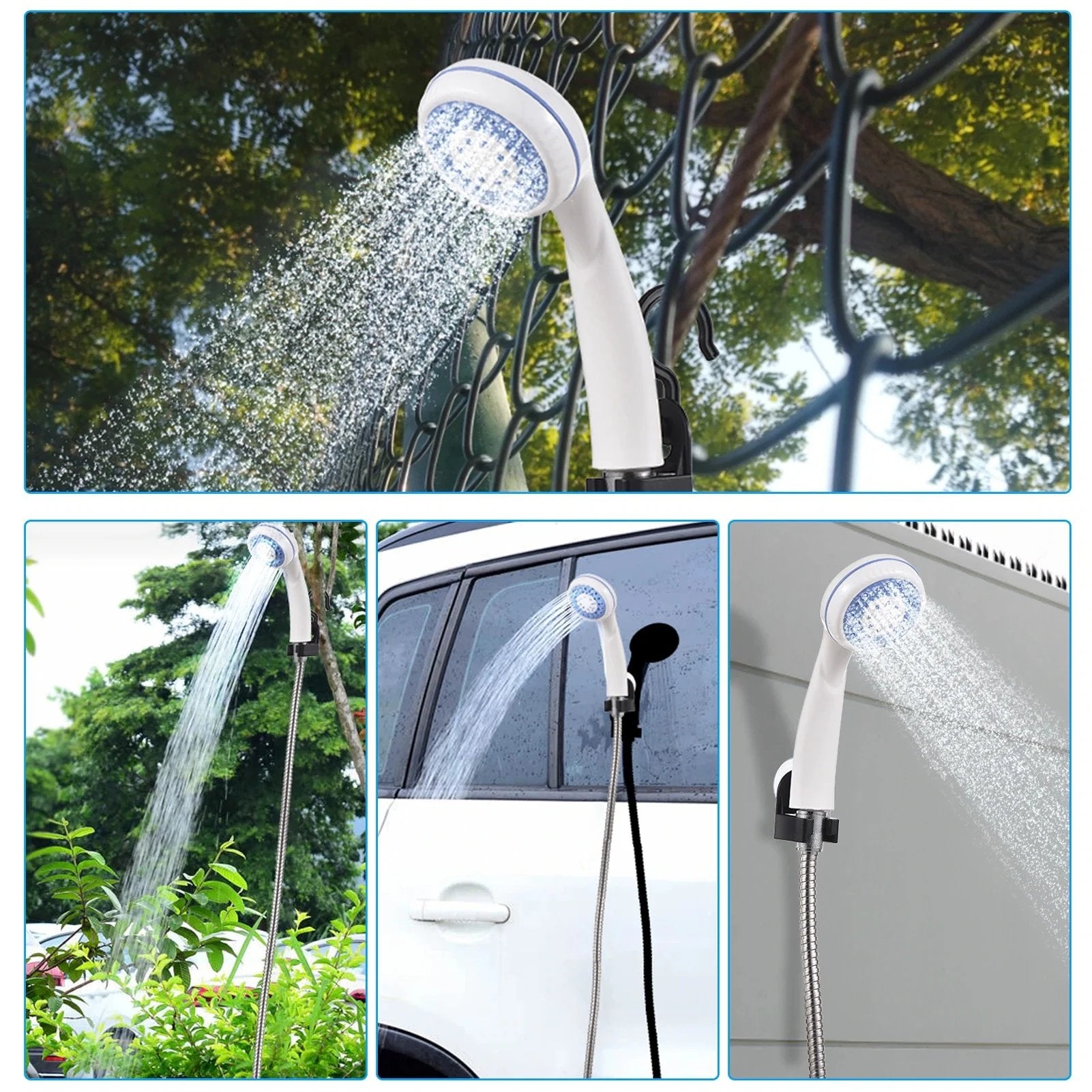 Camping shower USB with pump – portable and rechargeable