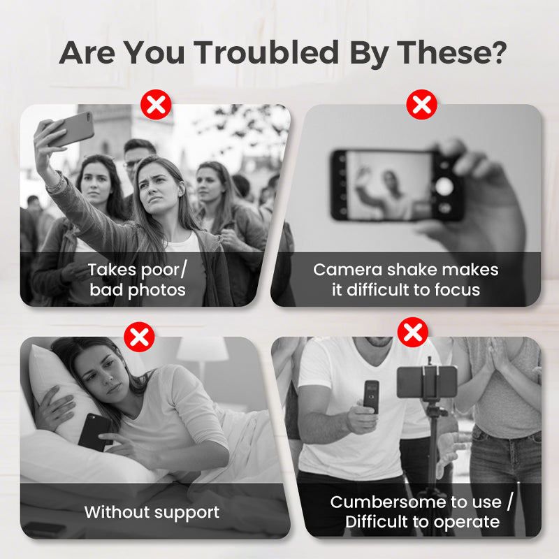 Smartphone Grip with Bluetooth Remote Shutter – Shake-Free Shots