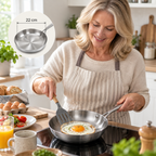 Bratpfanne Edelstahl unbeschichtet – Für Gas und Induktion