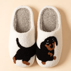 Slippers with Dachshund Design – Cozy Soft and Non-Slip