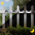 Solar-Wandleuchten 6er-Set – Edelstahl, wetterfest, automatisch