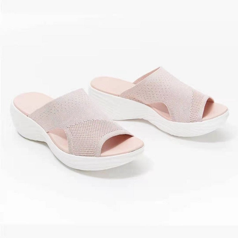 Orthopädische Sandalen Damen mit Keilabsatz