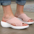 Orthopädische Sandalen Damen mit Keilabsatz