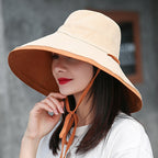 Sun hat with wide brim for optimal UV protection