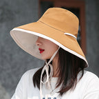 Sun hat with wide brim for optimal UV protection